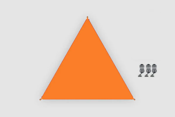 [9961681] Sonnensegel verbindbar Zip-Canvas orange Bent