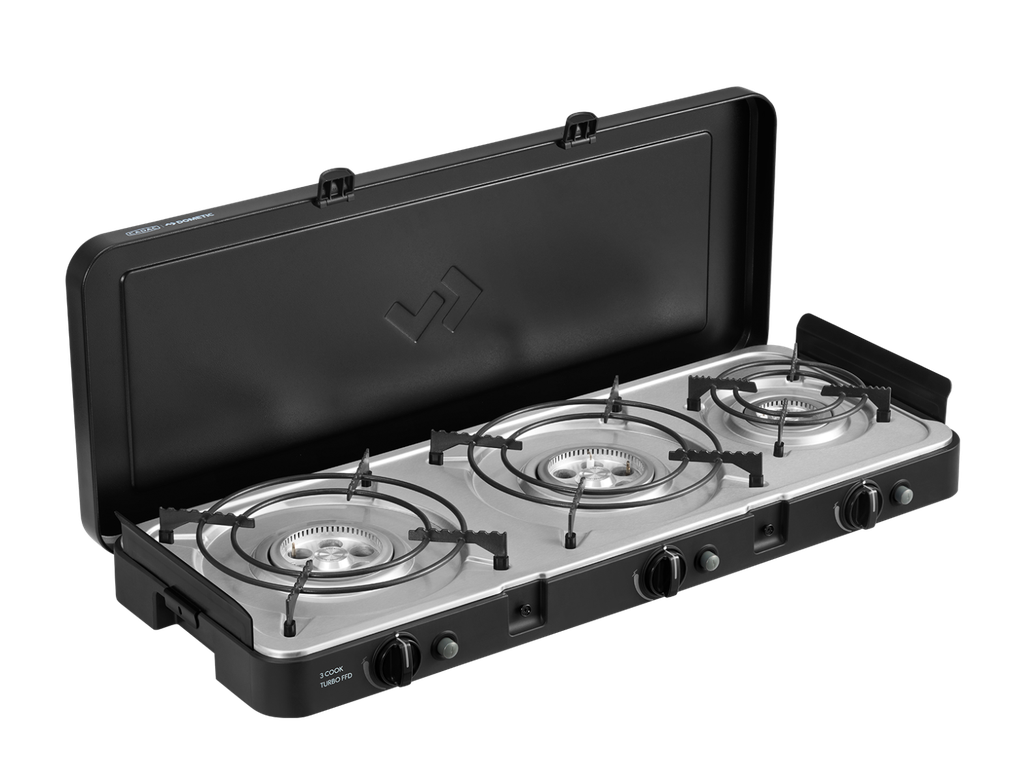 [303FC-20-EF] Réchaud 3 brûleurs, 3 Cook Turbo Deluxe FFD 30mbar, Cadac