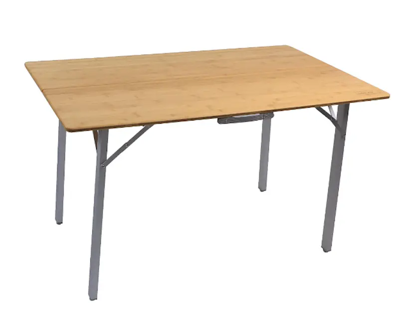 Table de camping Bambou valise 100 x 72 cm