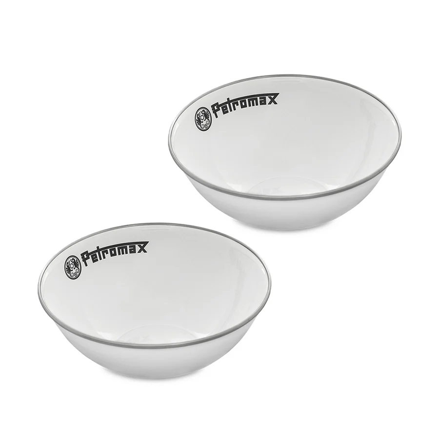[PX-BOWL-1-W] 2er-Set Petromax-Emaille-Schüsseln (1 L)